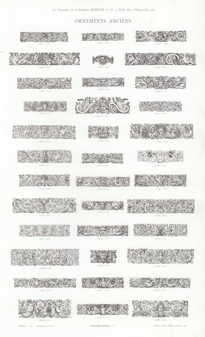 来自 Vignettes Typographiques 的页面（雕刻） 作者 法语学校