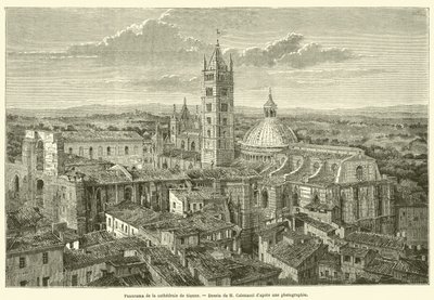 Panorama de la cathedrale de Sienne (engraving) 作者 法语学校