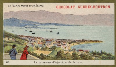 Panorama of Ajaccio and the bay (chromolitho) 作者 法语学校