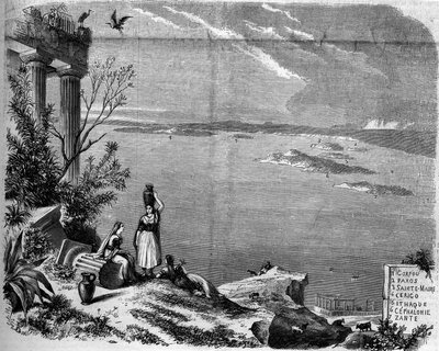 Panoramic view of the archipelago of the Ionian Islands (Corfu, Paxos, Holy Moor, Cerigo, Ithaca, Cephalonia, Zakynthos) from the Greek coast 作者 法语学校