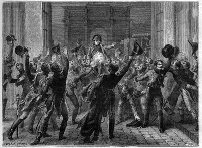 Paris, 20 March 1815 - Napoleon I returns to the Tuileries - Les Cent jours (100 jours) Rentree de Napoleon aux Tuileries, le 20 mars 1815 - in “Histoire de l
