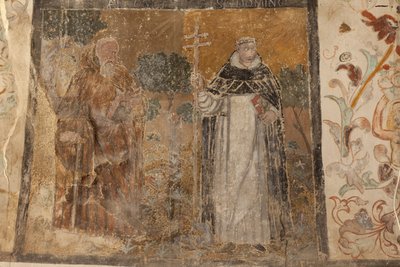 教区教堂（Església de la Mare de Déu de Solers）。内部。中殿。壁画。细节。16 世纪（？） 作者 法语学校