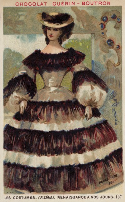 巴黎时装，1863年 作者 法语学校
