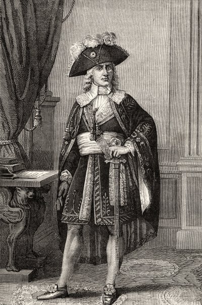保罗·弗朗索瓦·让·尼古拉斯·德·巴拉斯 (1755-1829)，出自路易斯·布兰克的《法兰西革命史》 作者 法语学校