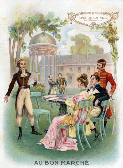 Period empire: Malmaison. Chromolithography “” Au Bon Marche”” circa 1890. 作者 法语学校