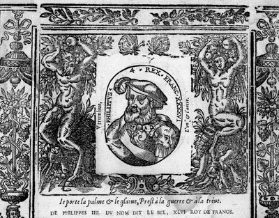 Philip IV, the Bel, portrait engraved in medallion 作者 法语学校