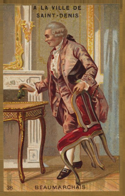 Pierre-Augustin Caron de Beaumarchais，法国剧作家和革命家（1732-1799），在Saint-Denis市 作者 法语学校