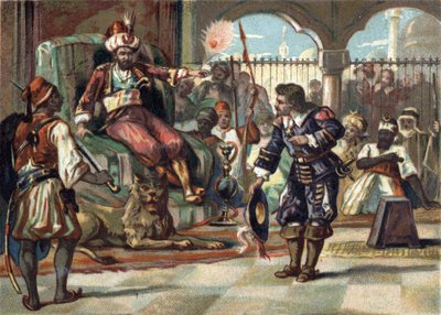 Pierre Porcon de La Barbinais，护卫舰舰长，被阿尔及尔的酋长俘虏。他派他去与国王路易十四就阿尔及利亚的法国俘虏的待遇和和平协议进行谈判。国王拒绝了这些建议，而布列塔尼人则与国王谈判。 作者 法语学校
