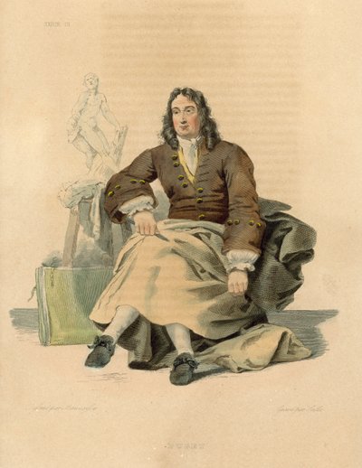 Pierre Puget (coloured engraving) 作者 法语学校