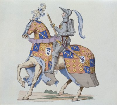 皮尔·德罗汉，Sire de Gie，1475年在马背上，由戈蒂埃雕刻 作者 French School