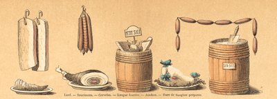 Pig (coloured engraving) 作者 法语学校