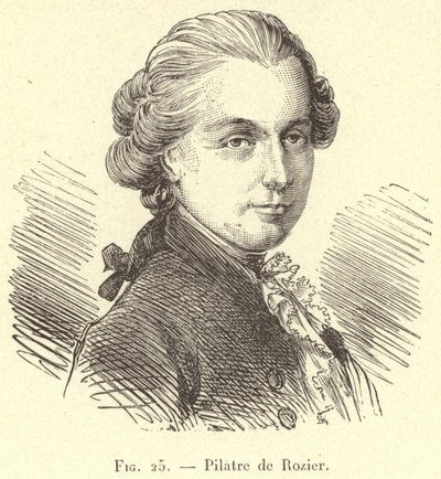 Pilatre de Rozier（雕刻）。 作者 法语学校