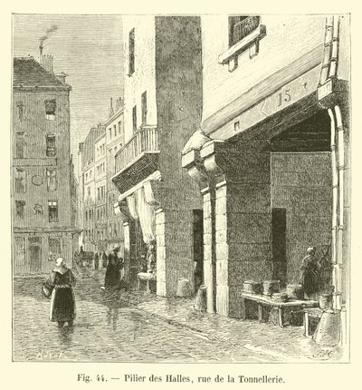 Les Halles的支柱，rue de la Tonnellerie 作者 法语学校