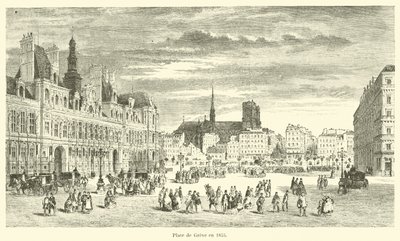 Place de Greve于1855年 作者 法语学校
