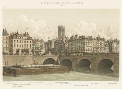 Place du Chatelet和Pont au Change，1830 作者 法语学校