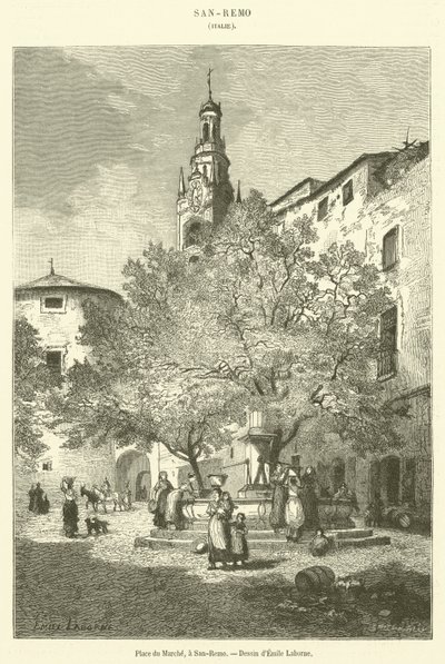 Place du Marche，圣雷莫（雕刻） 作者 法语学校