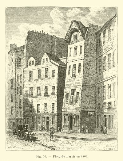 Place du Parvis于1865年 作者 法语学校
