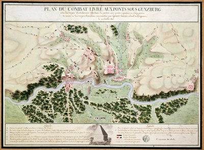 1805年1808年，奥地利和法国军队之间在Gunzburg战役中的事件计划 作者 法语学校