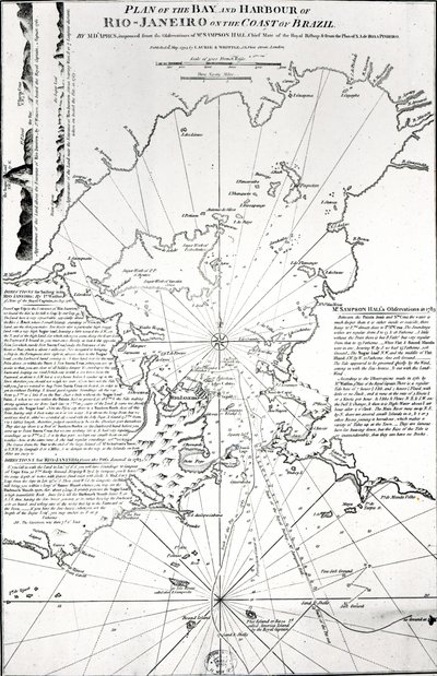 1794年在巴西海岸的里约热内卢海湾和港口的计划 作者 法语学校