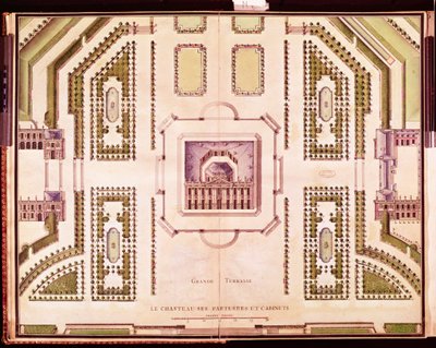 1714年Chateau de Marly的Grand Terrasse计划 作者 法语学校