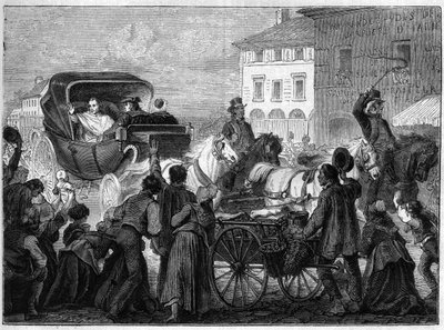 教皇庇护七世（PIO PIUS）（1742-1823）于4月4日离开巴黎。 作者 法语学校