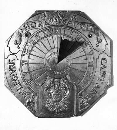 Portable Sundial，来自Sierk Castle（Moselle）1756（板岩） 作者 法语学校