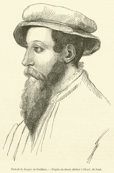 Jacques du Fouilloux 的肖像（雕刻） 作者 法语学校