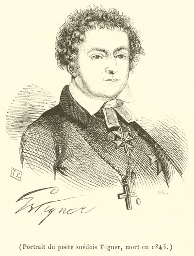 瑞典诗人特格纳的肖像于1845年去世 作者 法语学校
