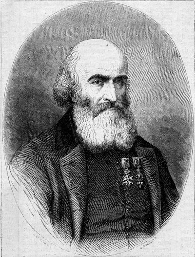 弗朗索瓦-布尔加德神父（1806-1866）的肖像，迦太基（突尼斯）圣路易教堂的查莫尼。1862年2月1日《世界画报》第251期的版画。 作者 法语学校