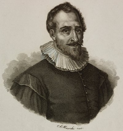 法国工程师 Adam de Craponne (1526-1576) 的肖像，由 Marchi 雕刻 作者 法语学校