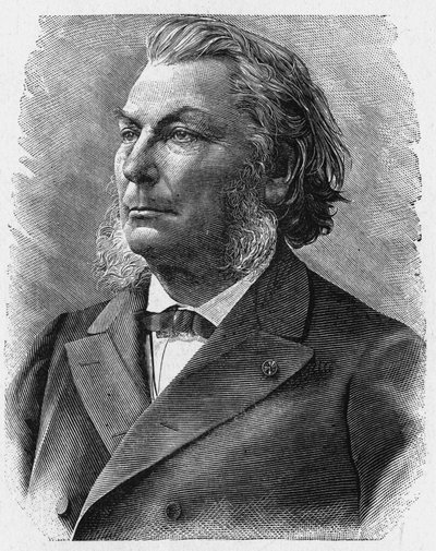 海军上将Mouchez(1821 - 1892)的肖像 - 载于1896年 "科学专辑；杰出的学者；伟大的发现"。 作者 法语学校