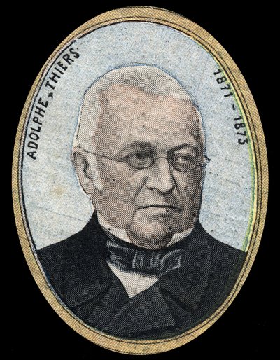 法兰西共和国总统阿道夫-梯也尔（1797-1877）的画像。 作者 法语学校