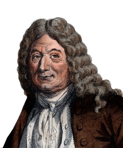 Alain Rene Lesage（Le Sage）（1668-1747）的肖像，法国小说家和剧作家。 作者 法语学校