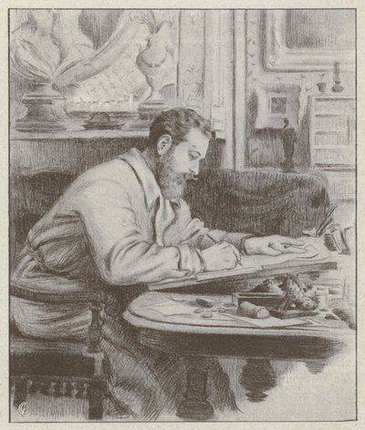 Portrait of Albert Guillaume, French painter and caricaturist (litho) 作者 法语学校