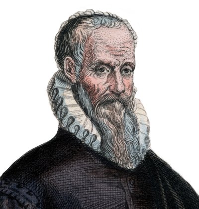 法国外科医生Ambroise Pare（1509-1590）的肖像。 作者 法语学校