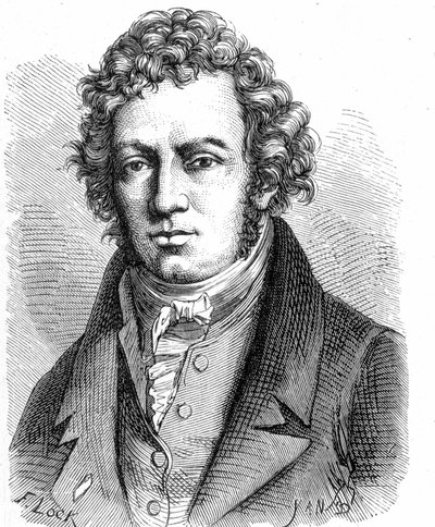Portrait of André Marie Ampère (1775 - 1836), French physicist - in “” Album de la Science; illustrious scientists; Great discoveries””” 1896. 作者 法语学校