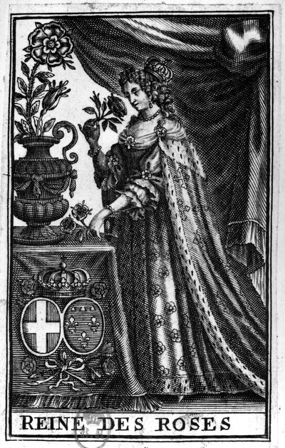 安妮-玛丽-奥尔良（1669 - 1728）（Anna Maria di Borbon-Orleans (Borbone Orleans)）的肖像，萨瓦公爵夫人，奥尔良公爵先生和英国的亨丽埃特-安妮（Henriette Anne）的女儿。18世纪的雕版画。 作者 法语学校