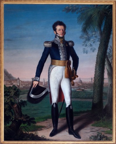 Annibal de Saluces (Annibale Di Saluzzo) (1776-1852) 的肖像，尼斯复兴时期的总督 - Jean Vacca 绘画，布面油画，法国艺术 - 尼斯市政档案馆 作者 法语学校