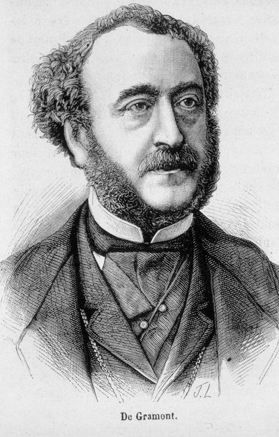 Portrait of Antoine Agenor, Duke De Gramont, French diplomat and politician (1819 - 1880) - in “” L