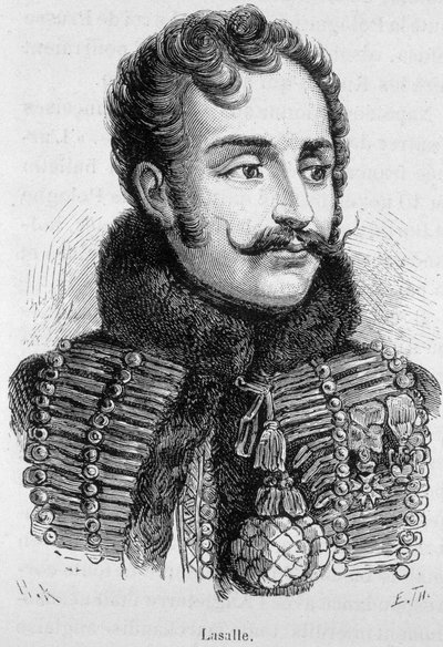 Portrait of Antoine Charles Louis, Count of Lasalle, French General (1777 - 1809), killed at the Battle of Wagram - in “” L