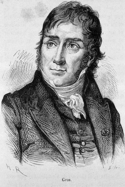 安托万-让-格罗斯（1771-1835）的肖像，他是大卫的学生，当时是拿破仑的官方画师--载于亨利-马丁的《法国历史》。 作者 法语学校