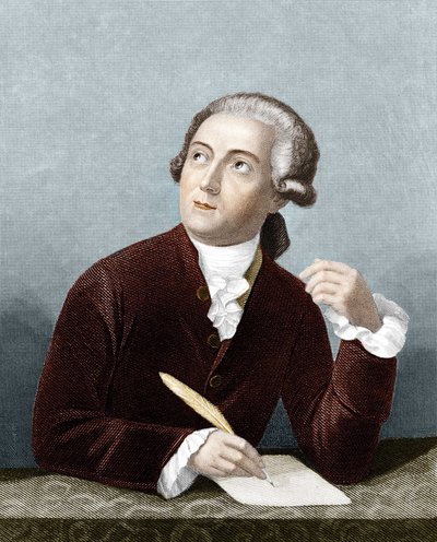 安托万-洛朗-拉瓦锡（1743 -1794）法国化学家的肖像。 作者 法语学校