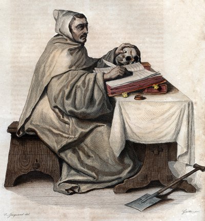 Armand Jean le Bouthillier de Rance（1626-1700）的肖像，法国方丈和Trappist Cistercians的创始人。 作者 法语学校