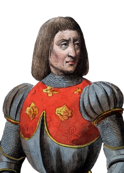 布列塔尼亚瑟三世公爵（1393-1458），法国康斯特布尔的肖像。 作者 法语学校