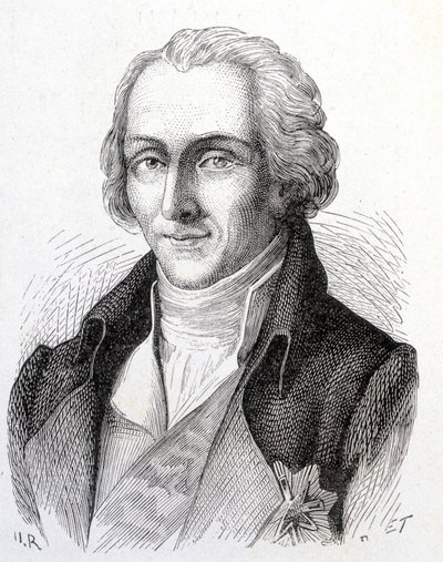 美国物理学家本杰明-德-朗福德（1753-1814）的肖像--载于《科学专辑；杰出的科学家；伟大的发现》1896。 作者 French School