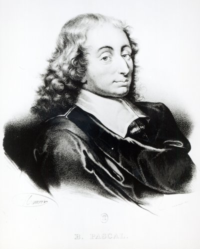 Blaise Pascal（1623-62）的肖像由Francois Seraphin Delpech（1778-1825）刻 作者 法语学校