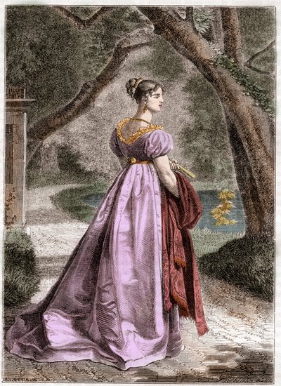 威斯特伐利亚女王凯瑟琳肖像 1783-1835 - 威斯特伐利亚女王杰罗姆-波拿巴的妻子威斯特伐利亚的凯瑟琳肖像（1783-1835） - 载于Adolphe Thiers的 "帝国史套件--领事馆史"--1879--私人物品 作者 法语学校