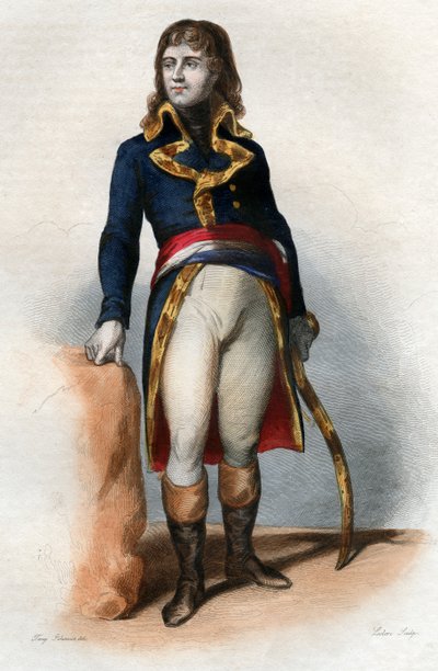 Charles Antoine Desaix de Veygoux（1768-1800）的肖像，法国将军。 作者 法语学校