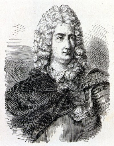 法国化学家和物理学家Charles François Du Fay (Dufay?) (1698 - 1739)的肖像--载于《科学专辑；杰出的科学家；伟大的发现》1896。 作者 法语学校