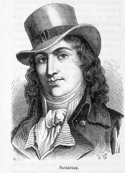 查尔斯·让·玛丽·巴巴鲁 (Charles Jean Marie Barbaroux，1767 - 1794 年) 的肖像，这位法国政治家在 1792 年杜伊勒里宫被占领时领导了马赛联邦。 作者 法语学校